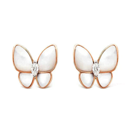 [Aurelle Style]BUTTERFLY MOP DIAMOND EARRINGS