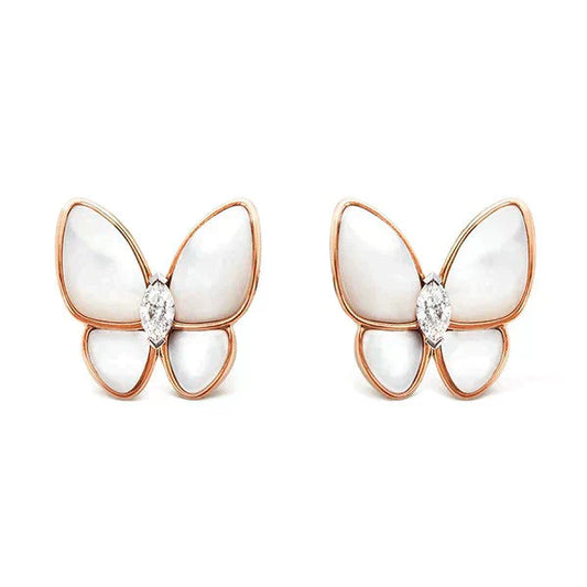 [Aurelle Style]BUTTERFLY MOP DIAMOND EARRINGS
