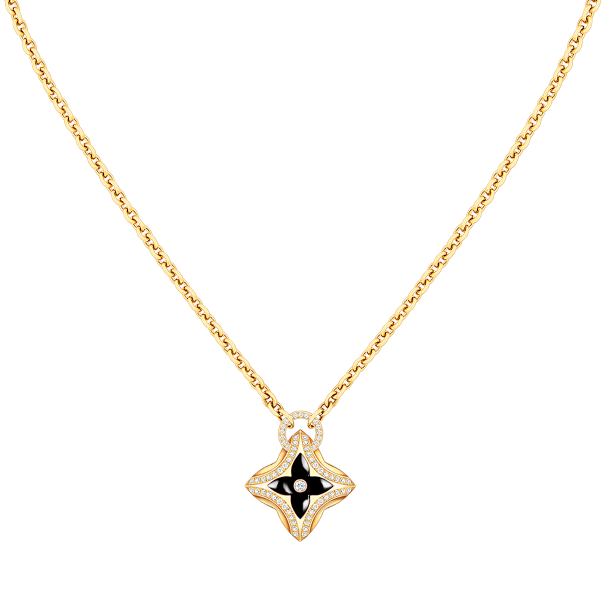 [Aurelle Style]STAR PEDANT PINK GOLD DIAMOND NECKLACE