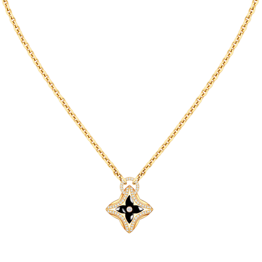 [Aurelle Style]STAR PEDANT PINK GOLD DIAMOND NECKLACE