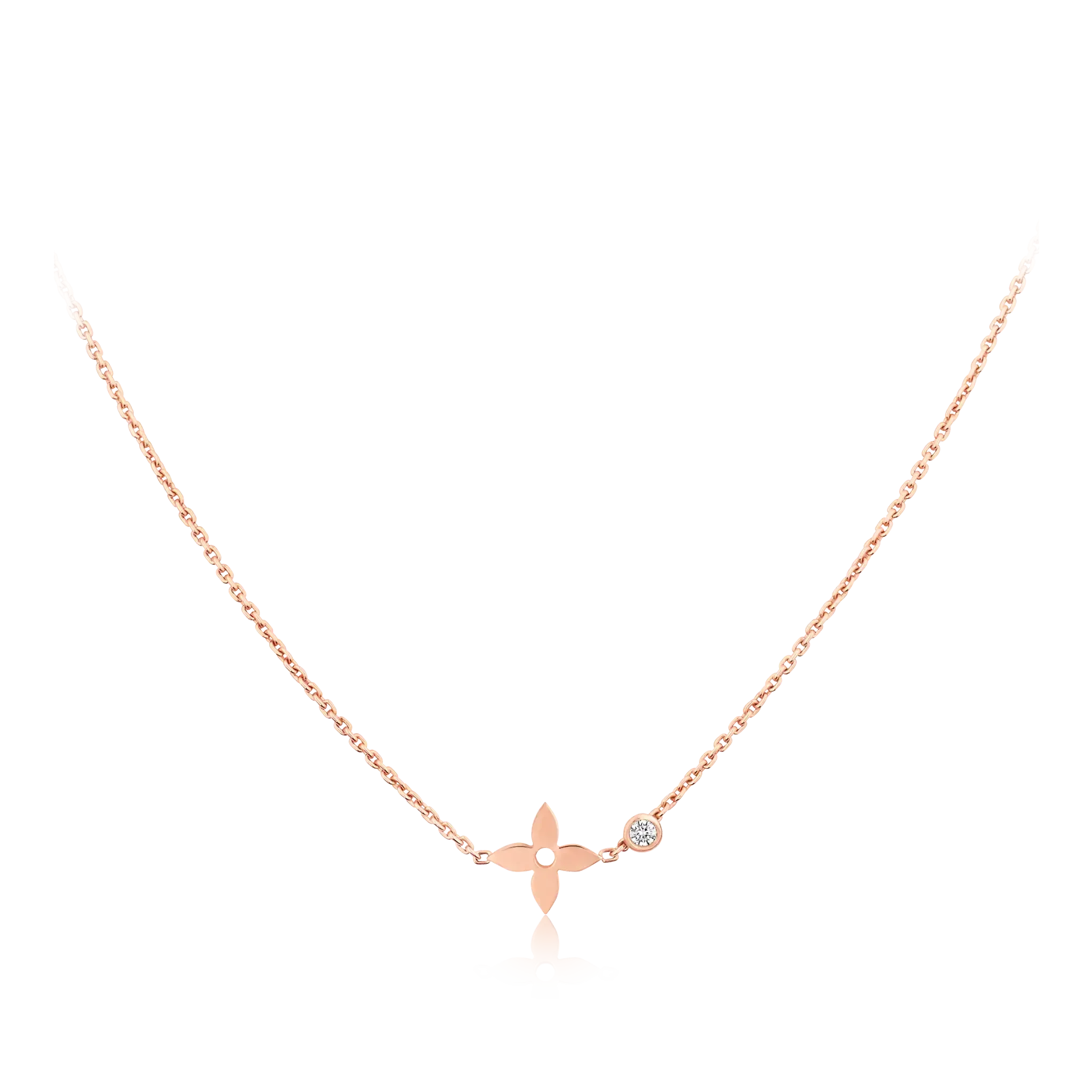 [Aurelle Style]BLOSSOM PENDANT PINK GOLD AND DIAMOND
