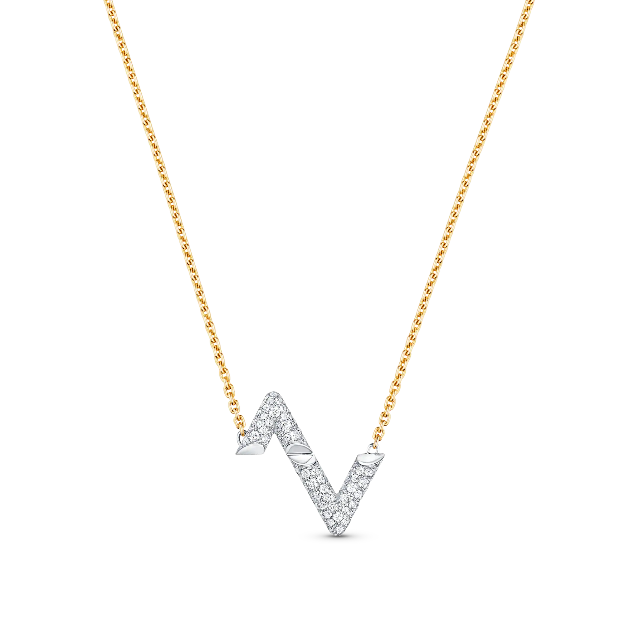 [Aurelle Style]VOLT SILVER DIAMOND PEDANT NECKLACE
