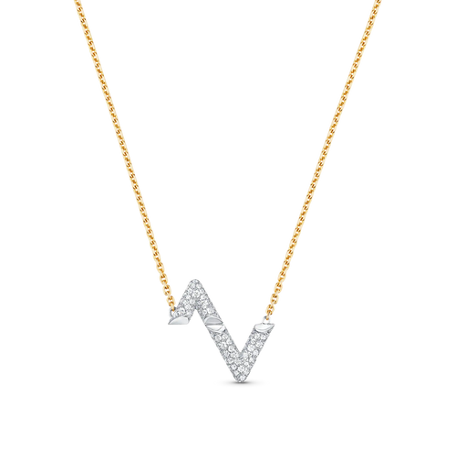 [Aurelle Style]VOLT SILVER DIAMOND PEDANT NECKLACE
