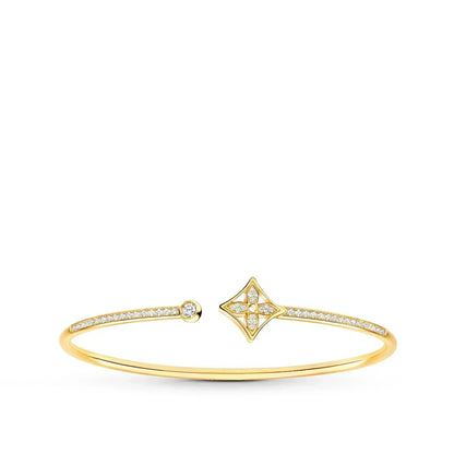 [Aurelle Style]IDYLLE GOLD OPEN BRACELET DIAMOND PAVED