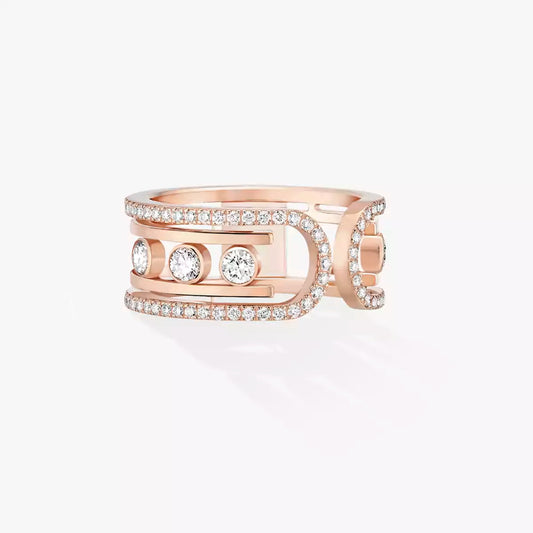 [Aurelle Jewelry]Move 10th Diamond Ring in Gold