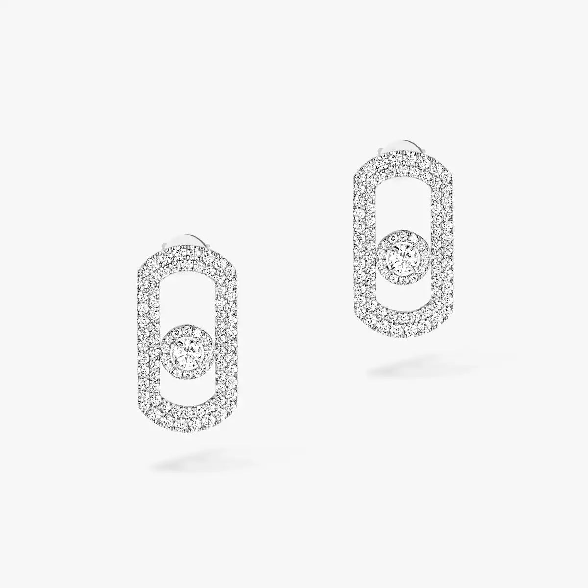 [Aurelle Style]So Move Pave_-Set Diamond Earrings in Silver