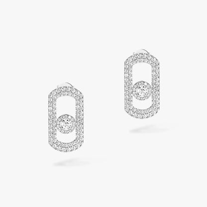 [Aurelle Style]So Move Pave_-Set Diamond Earrings in Silver