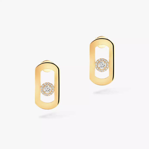 [Aurelle Style]So Move Diamond Earrings in Yellow Gold
