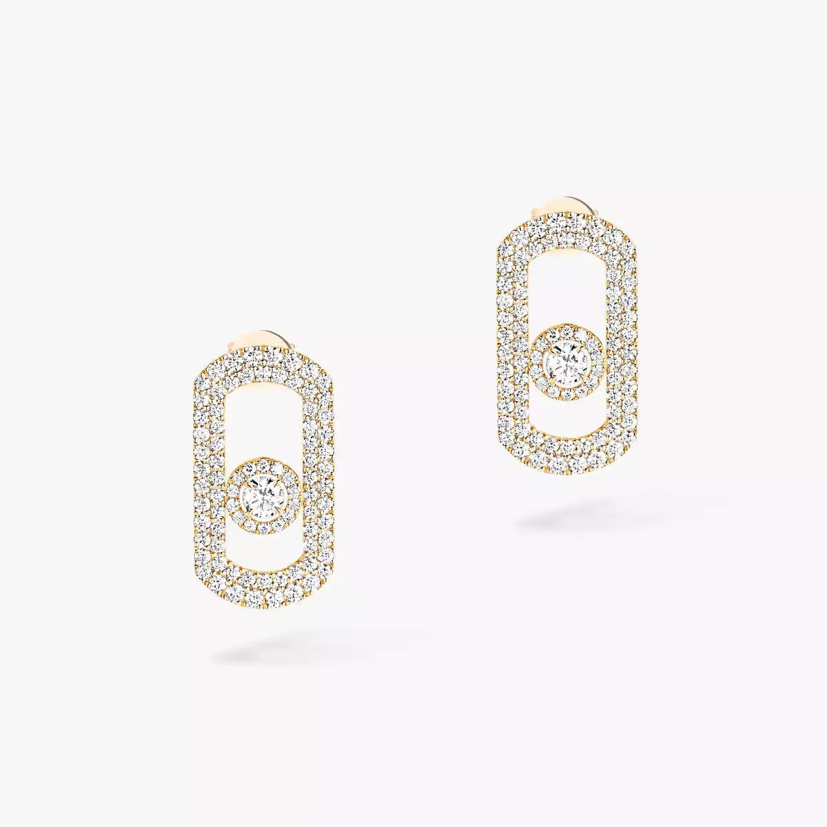 [Aurelle Style]So Move Pave_-Set Diamond Earrings in Silver