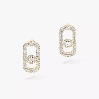[Aurelle Style]So Move Pave_-Set Diamond Earrings in Silver