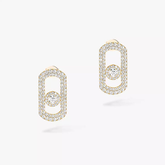 [Aurelle Style]So Move Pave_-Set Diamond Earrings in Silver