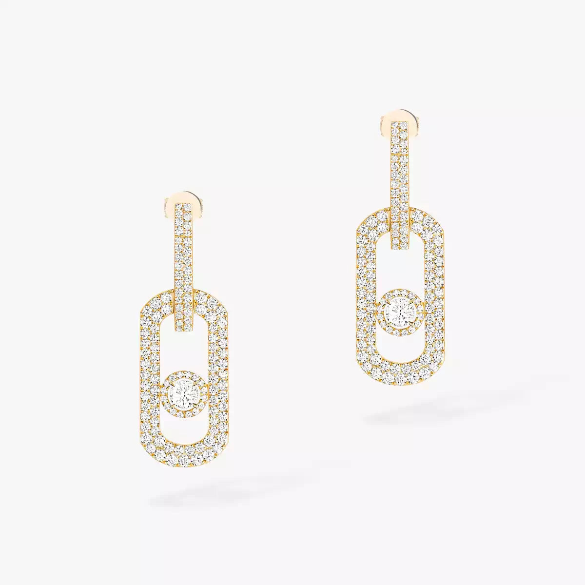 [Aurelle Style]So Move XL Pave_-Set Diamond Pendant Earrings