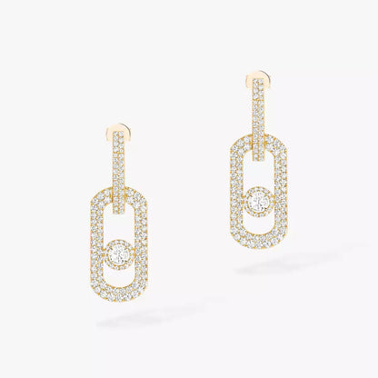 [Aurelle Style]So Move XL Pave_-Set Diamond Pendant Earrings