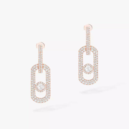 [Aurelle Style]So Move XL Pave_-Set Diamond Pendant Earrings