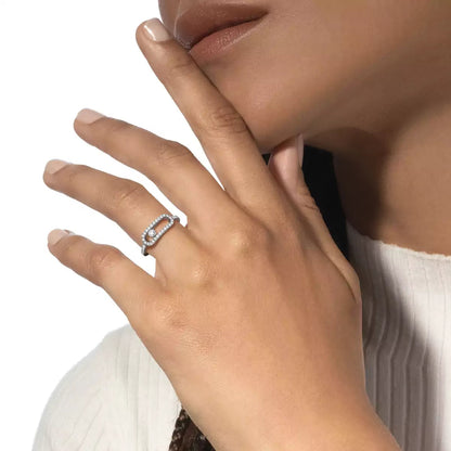 [Aurelle Jewelry]Move Uno Diamond Ring in Gold