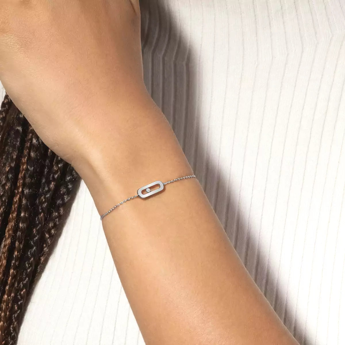 [Aurelle Style]Move Uno Diamond Bracelet
