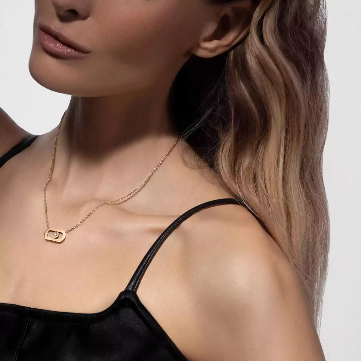 [Aurelle Style]So Move Diamond Necklace in Gold