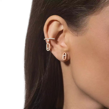 [Aurelle Style]Move Uno Diamond Stud Earrings