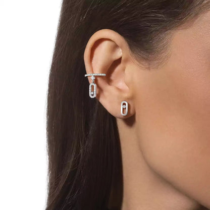 [Aurelle Style]Move Uno Diamond Stud Earrings
