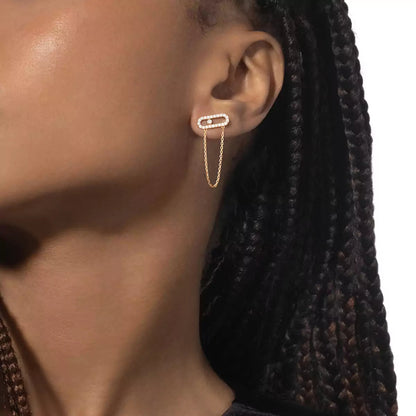 [Aurelle Style]Move Uno Diamond Earrings