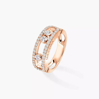 [Aurelle Jewelry] Move Gold Diamond Pave_ Ring