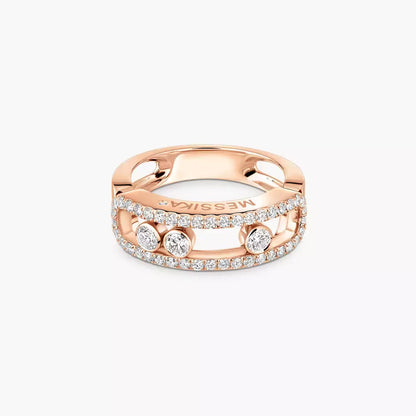 [Aurelle Jewelry] Move Gold Diamond Pave_ Ring