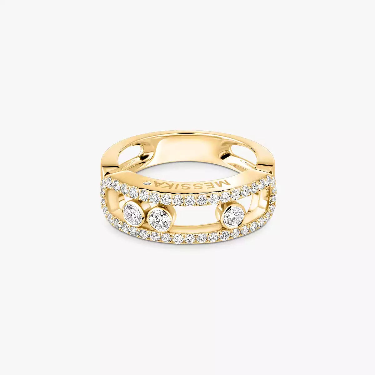 [Aurelle Jewelry] Move Gold Diamond Pave_ Ring