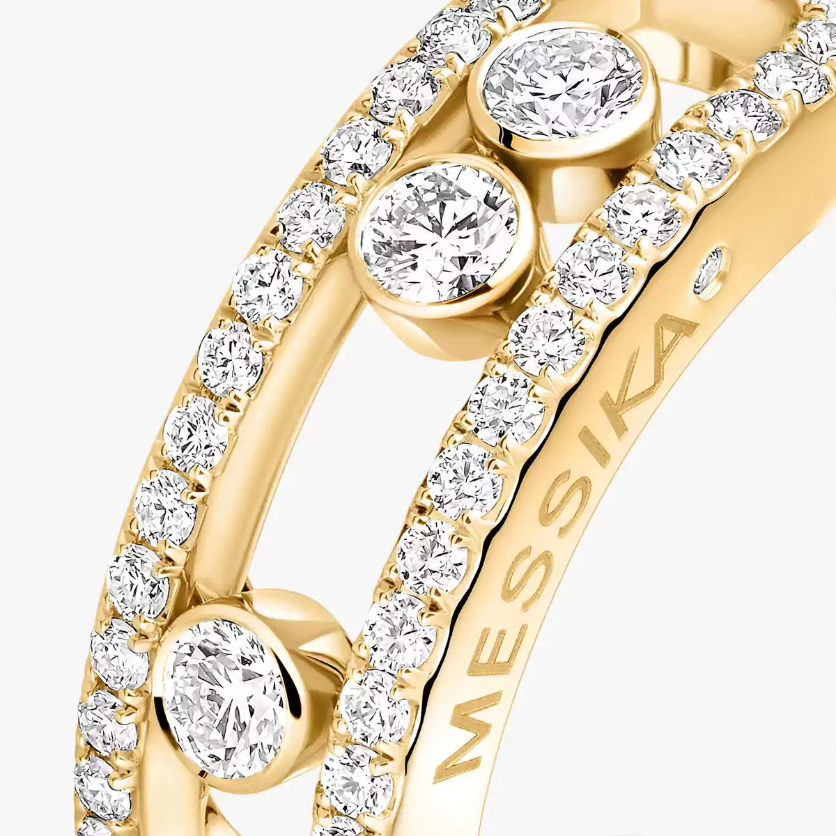 [Aurelle Jewelry] Move Gold Diamond Pave_ Ring