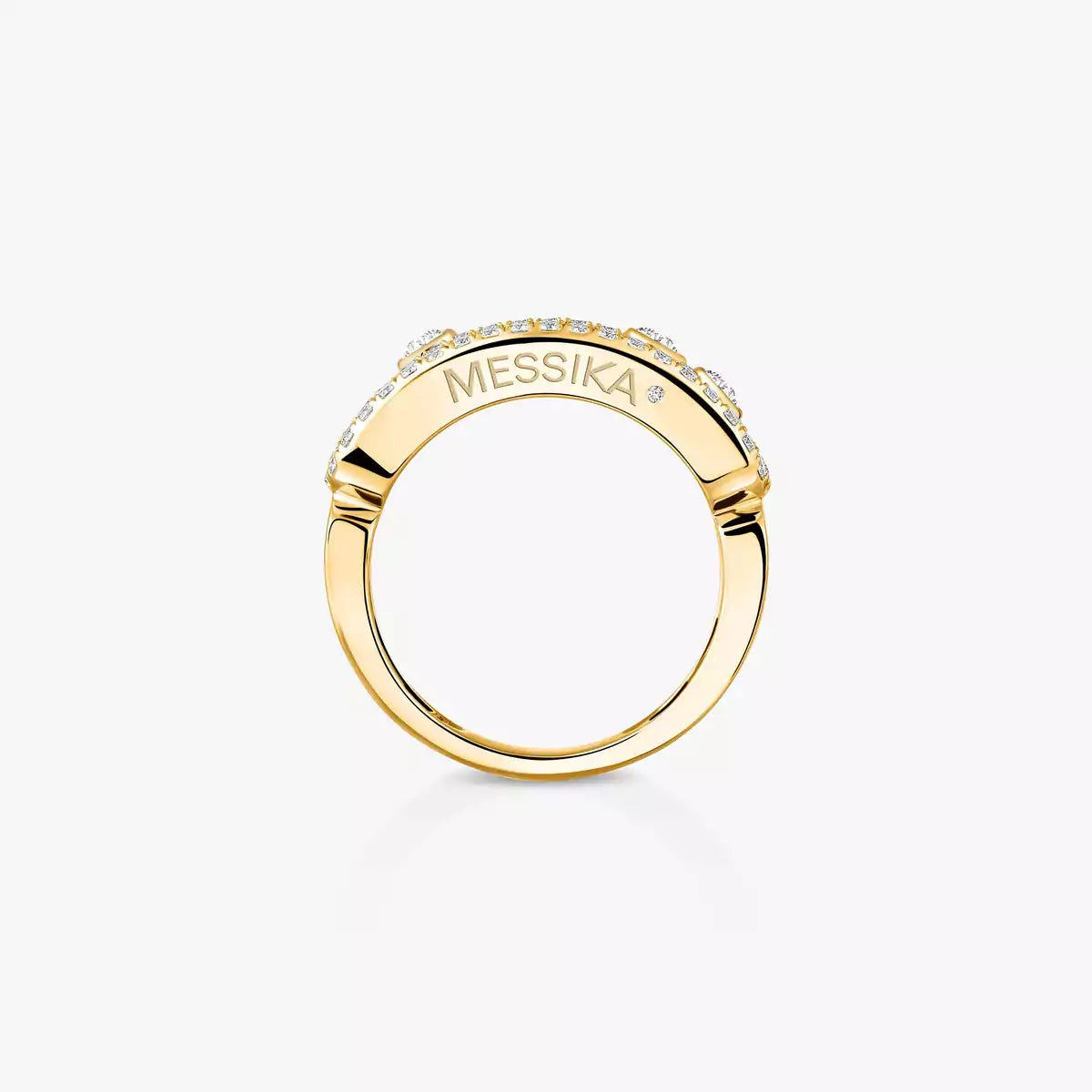 [Aurelle Jewelry] Move Gold Diamond Pave_ Ring