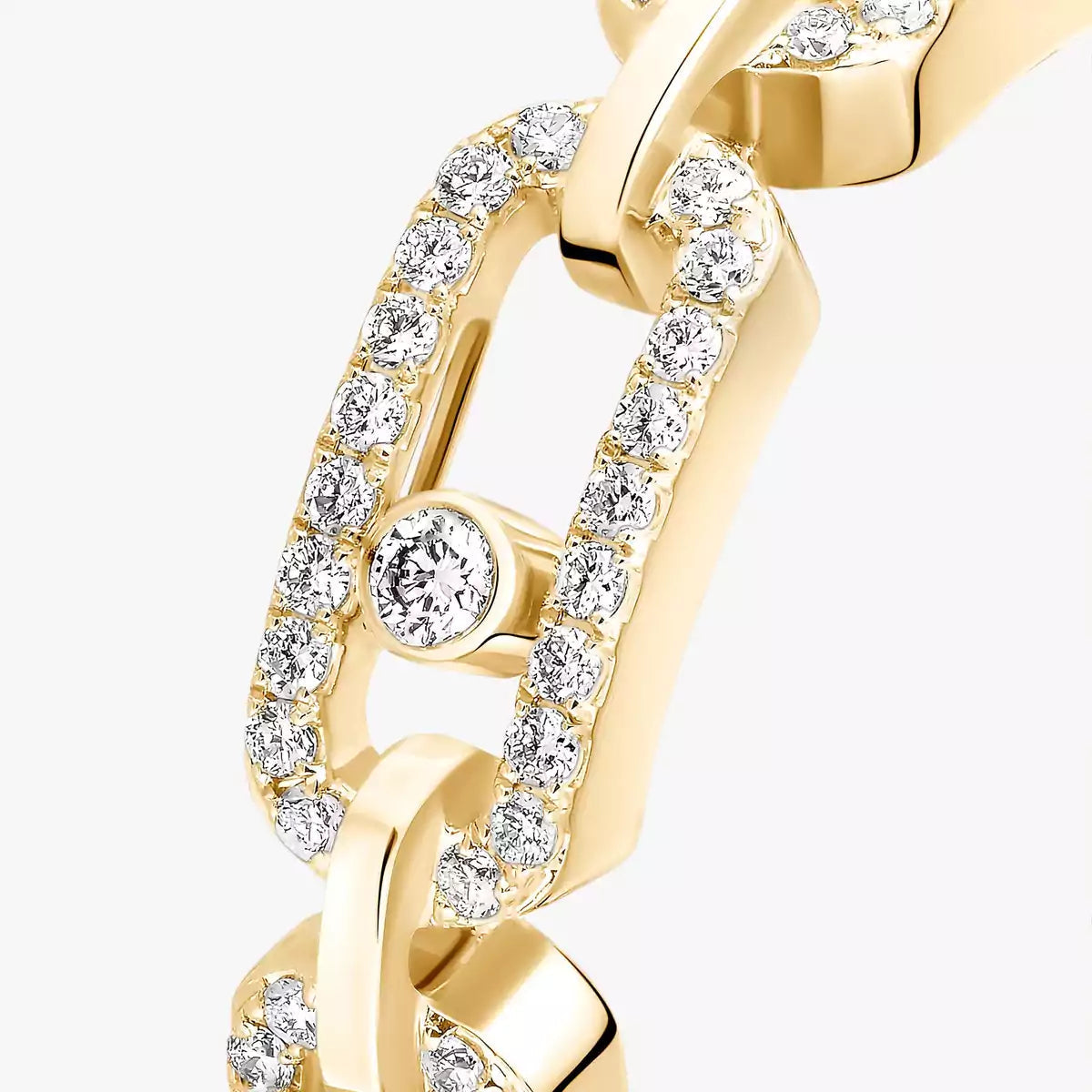 [Aurelle Jewelry]Move Link Pave_-Set Diamond Ring in Gold