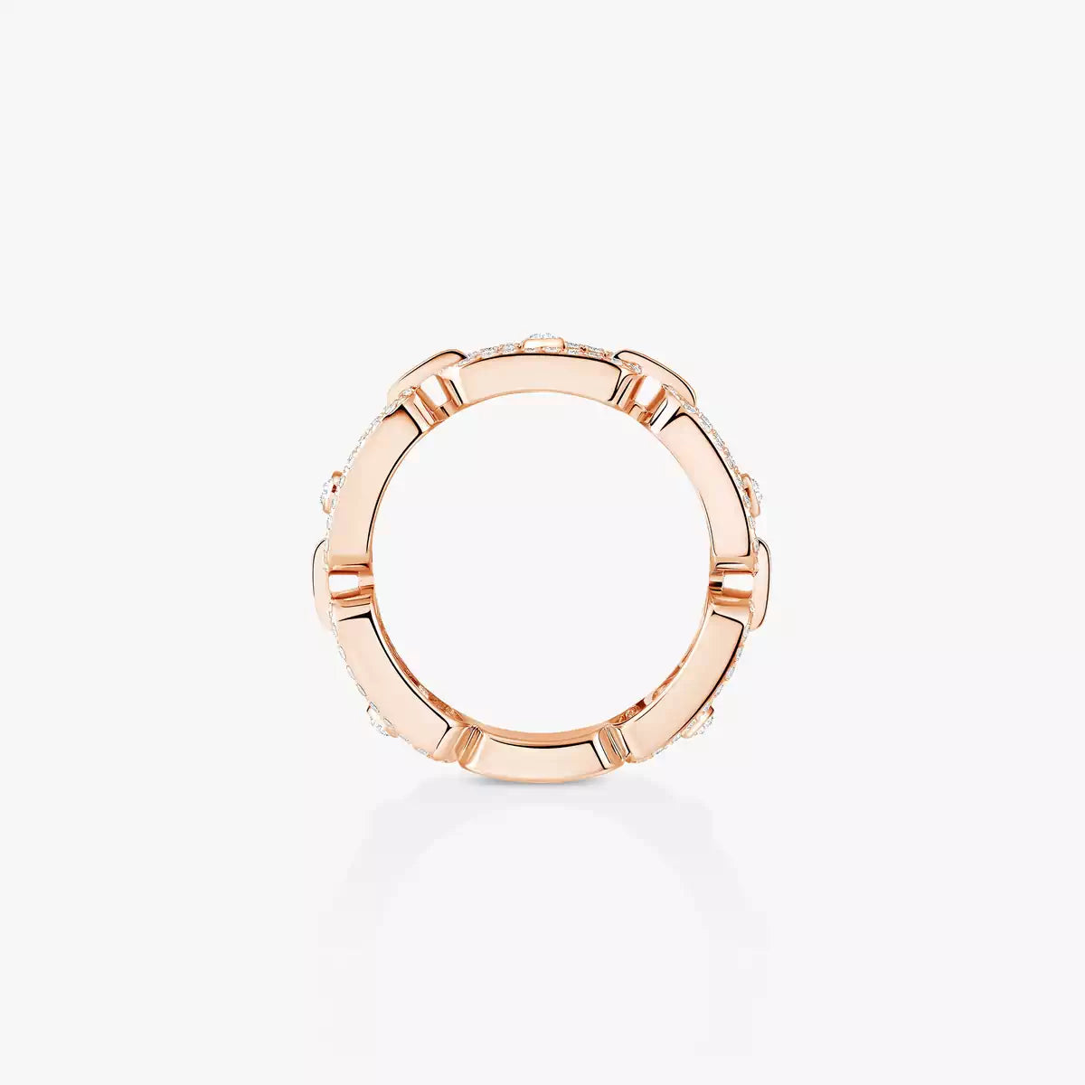 [Aurelle Jewelry]Move Link Pave_-Set Diamond Ring in Gold