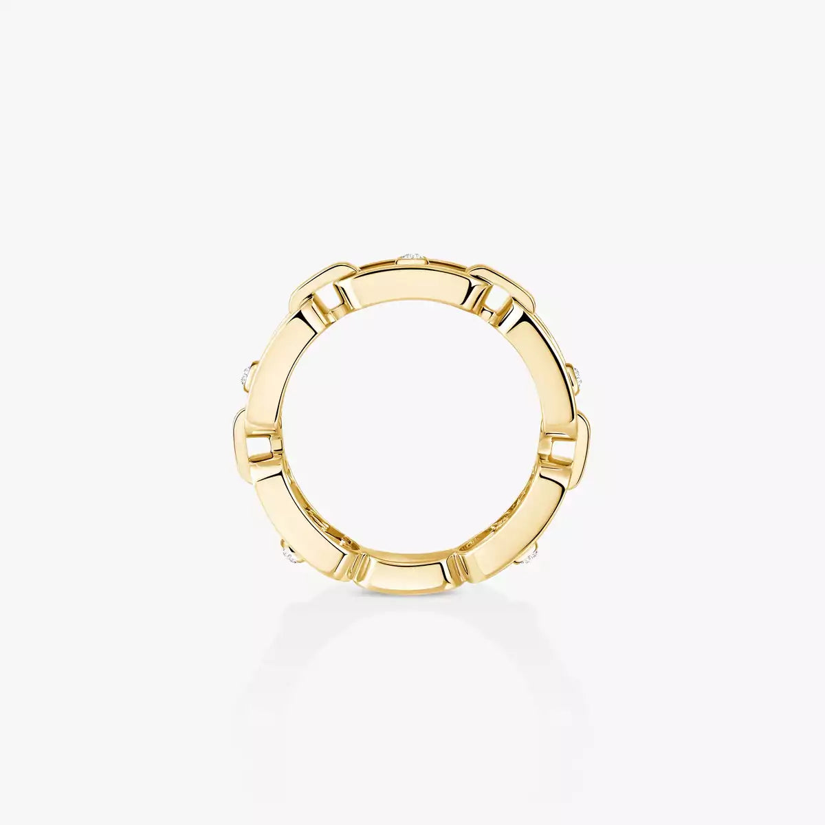 [Aurelle Jewelry]Move Link Pave_-Set Diamond Ring in Gold