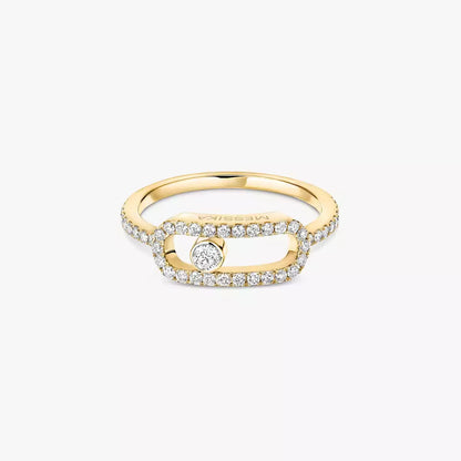 [Aurelle Jewelry]Move Uno Diamond Ring in Gold