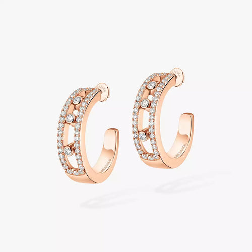 [Aurelle Style]Diamond Pave_ Hoop Earrings Move
