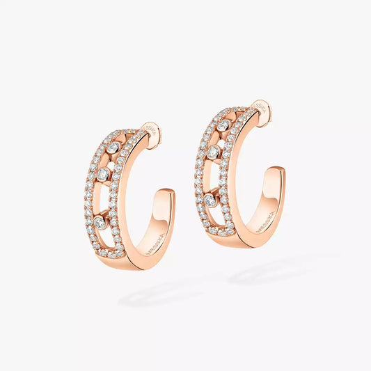 [Aurelle Style]Diamond Pave_ Hoop Earrings Move