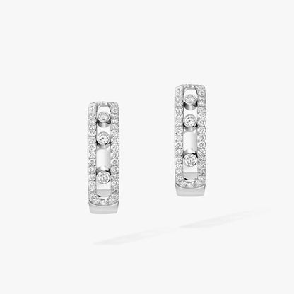 [Aurelle Style]Diamond Pave_ Hoop Earrings Move