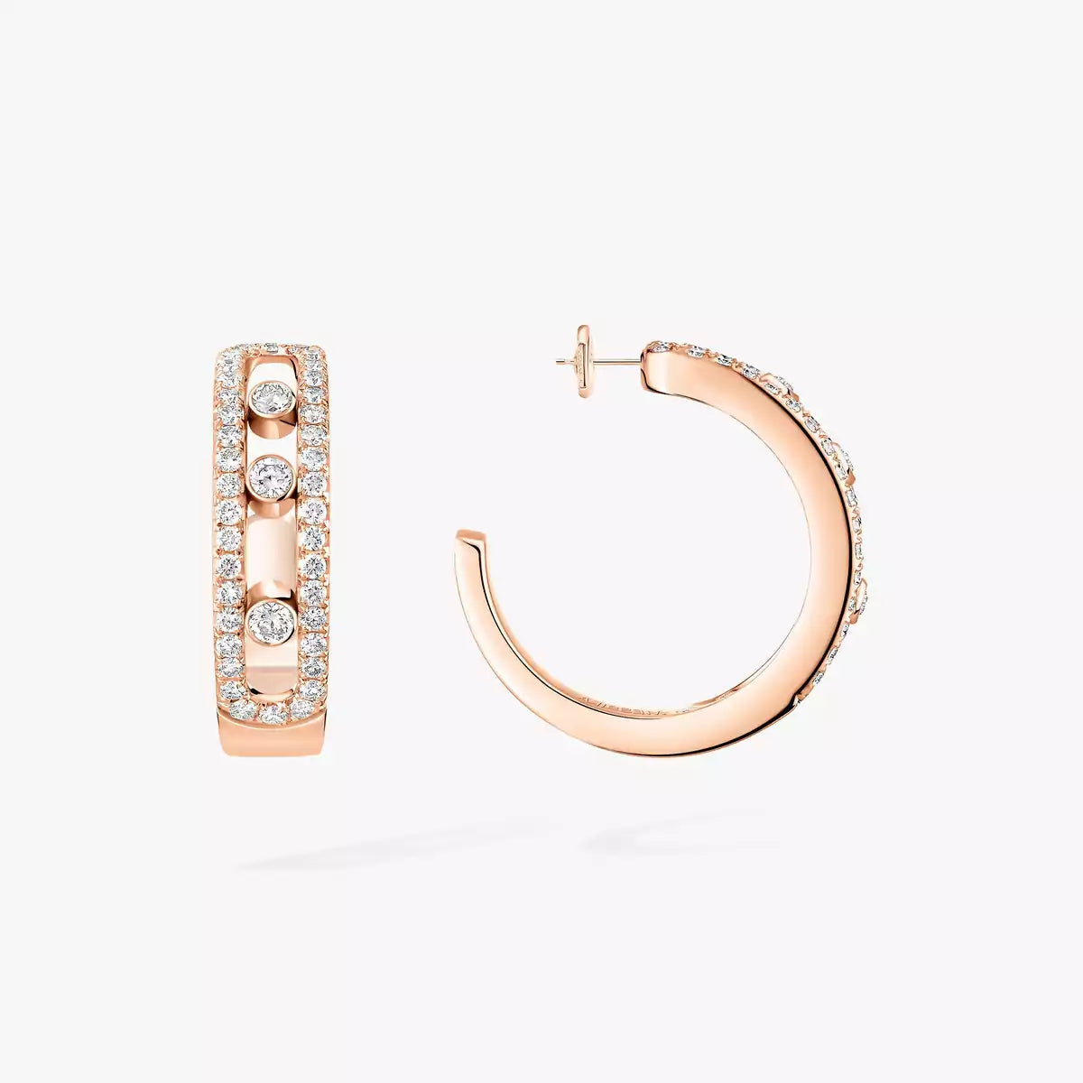 [Aurelle Style]Diamond Pave_ Hoop Earrings Move