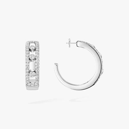 [Aurelle Style]Diamond Pave_ Hoop Earrings Move