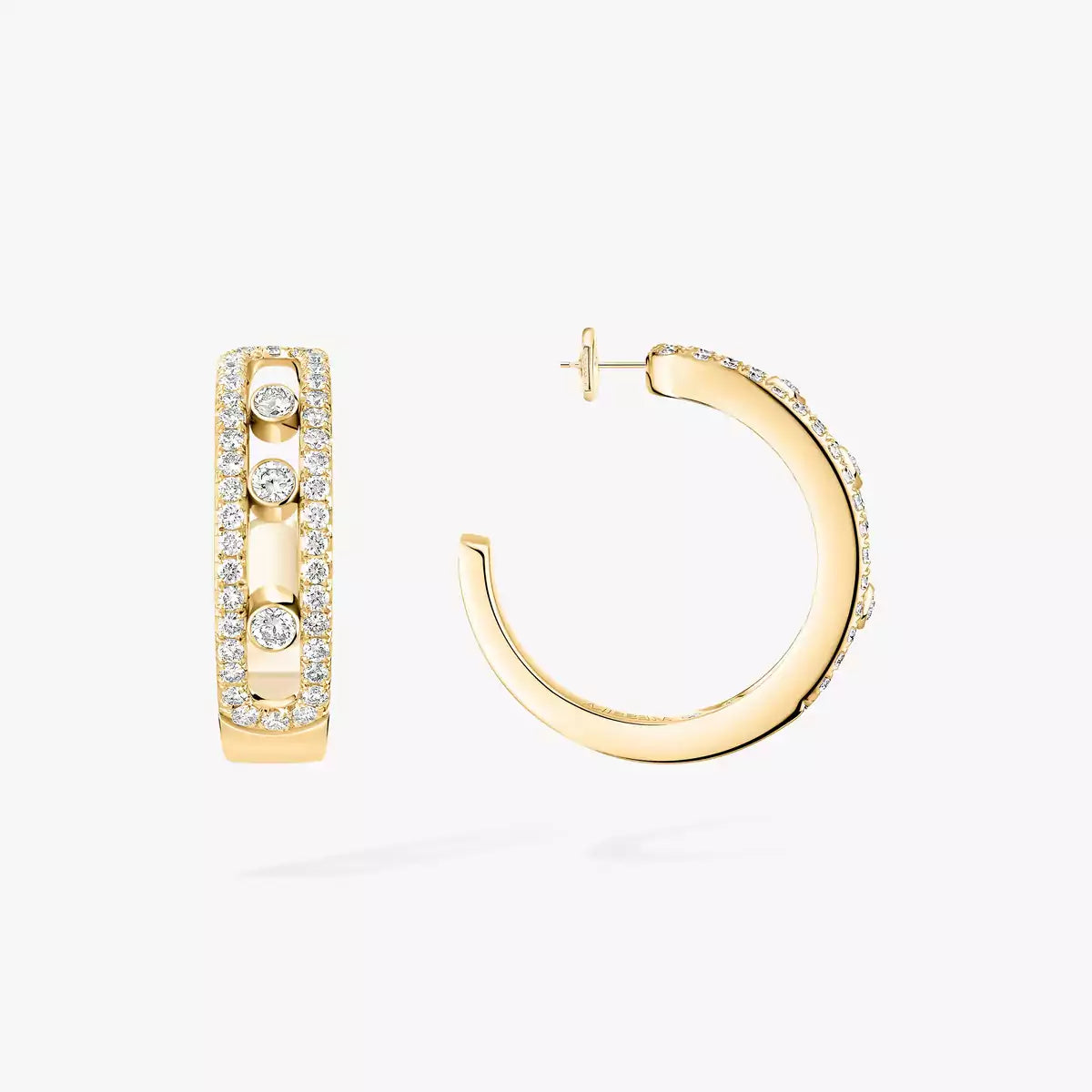 [Aurelle Style]Diamond Pave_ Hoop Earrings Move
