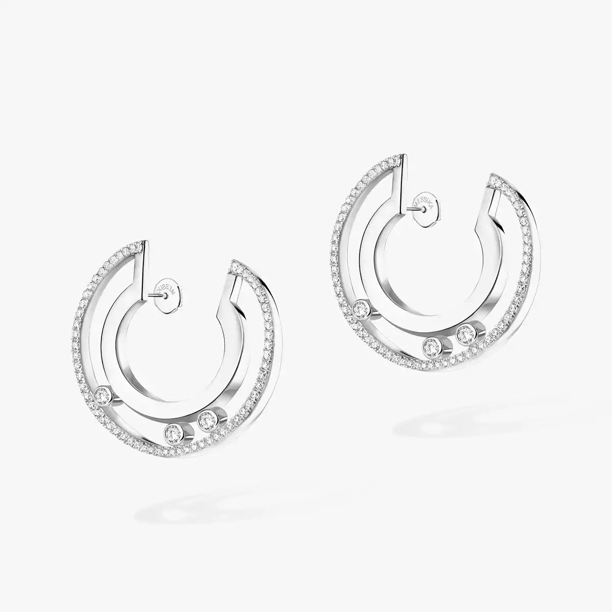 [Aurelle Style] Move Romane Small Diamond Hoop Earrings