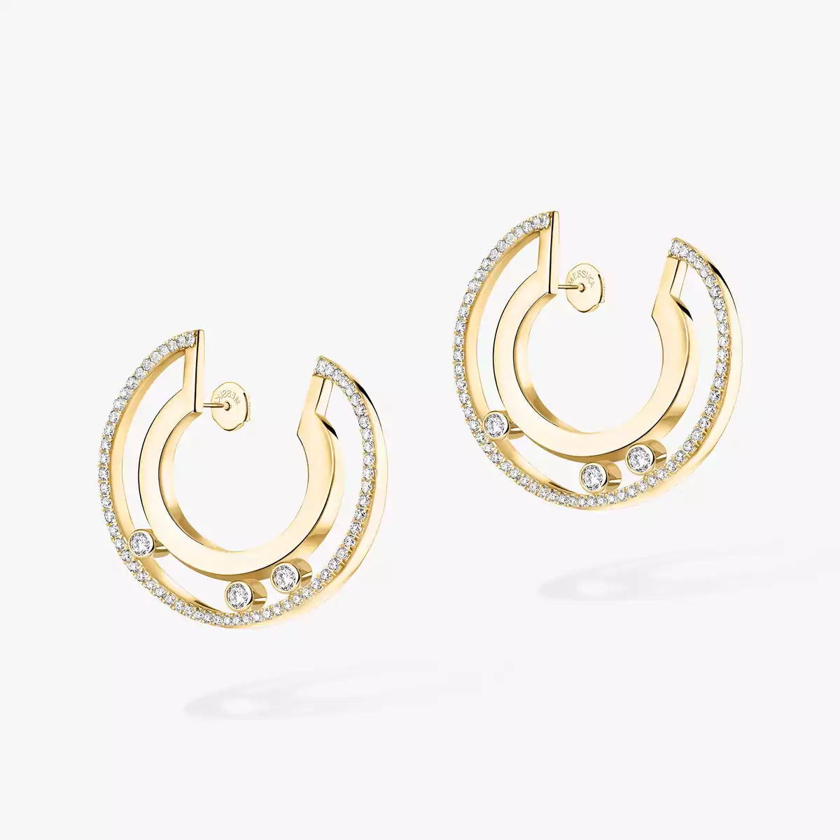 [Aurelle Style] Move Romane Small Diamond Hoop Earrings