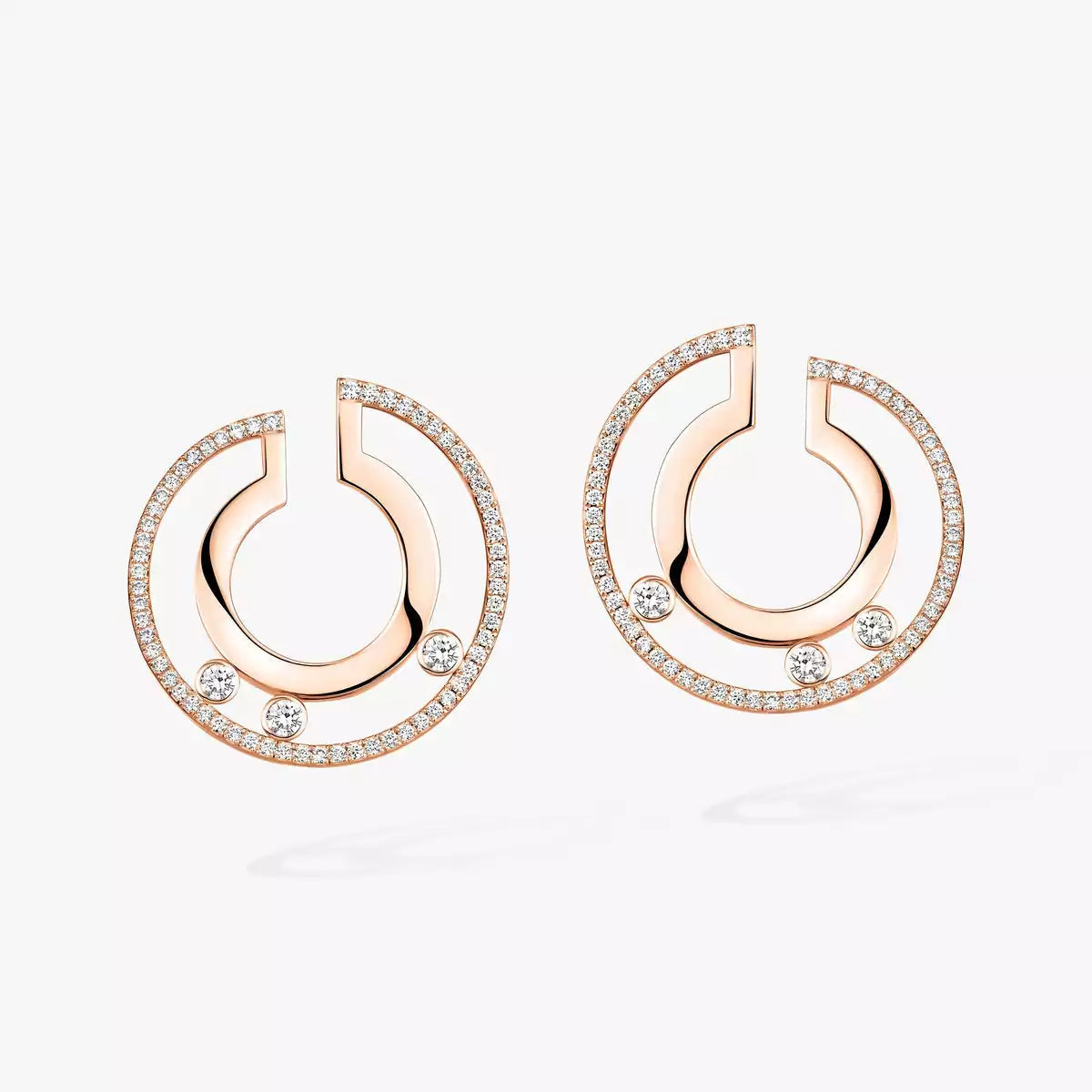 [Aurelle Style] Move Romane Small Diamond Hoop Earrings