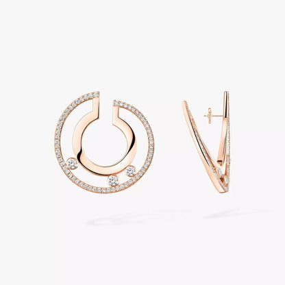[Aurelle Style] Move Romane Small Diamond Hoop Earrings