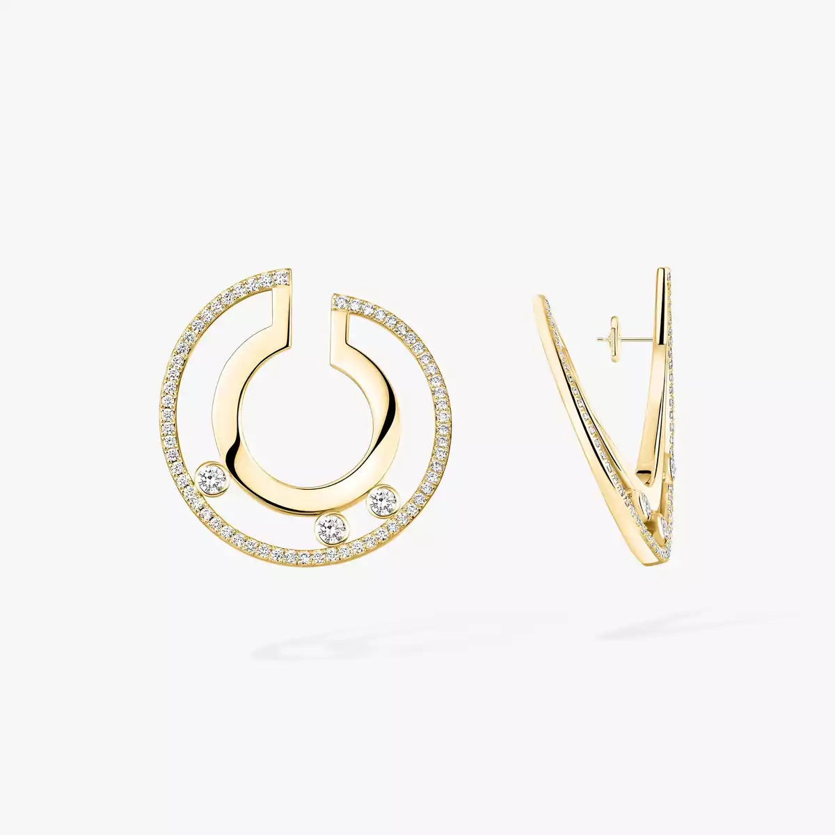 [Aurelle Style] Move Romane Small Diamond Hoop Earrings