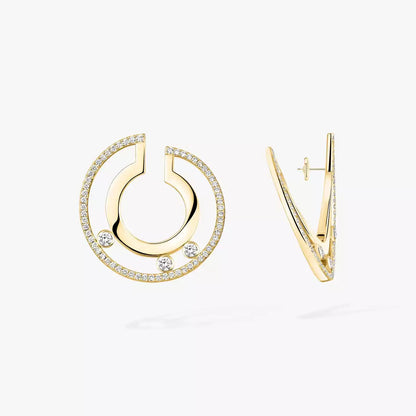 [Aurelle Style] Move Romane Small Diamond Hoop Earrings