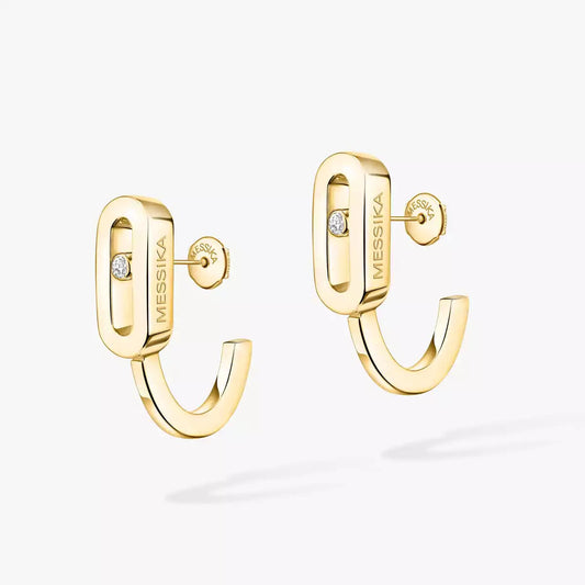 [Aurelle Style]Diamond Mini Hoop Earrings Move Classique