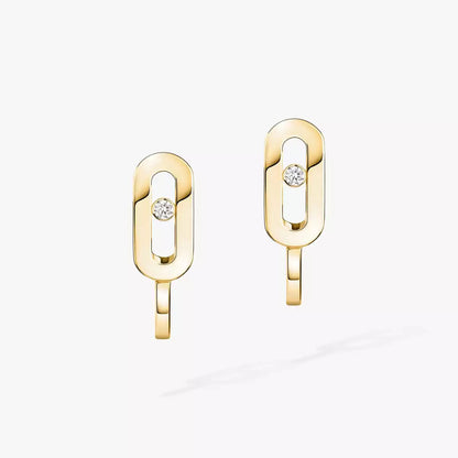 [Aurelle Style]Diamond Mini Hoop Earrings Move Classique
