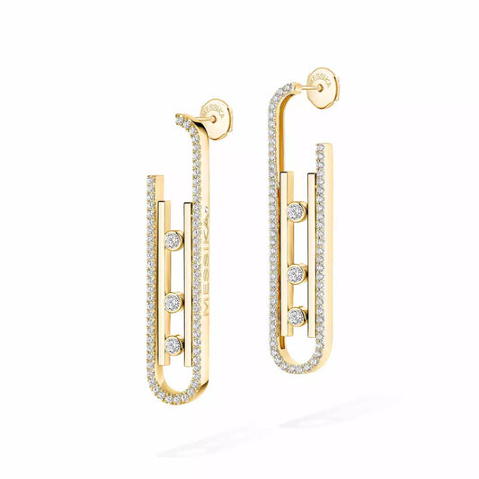 [Aurelle Style]Diamond Pendant Earrings Move 10Th