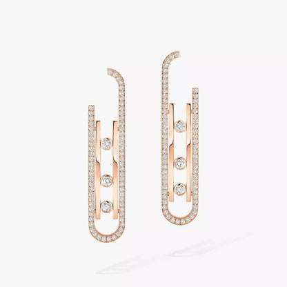 [Aurelle Style]Diamond Pendant Earrings Move 10Th