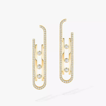 [Aurelle Style]Diamond Pendant Earrings Move 10Th